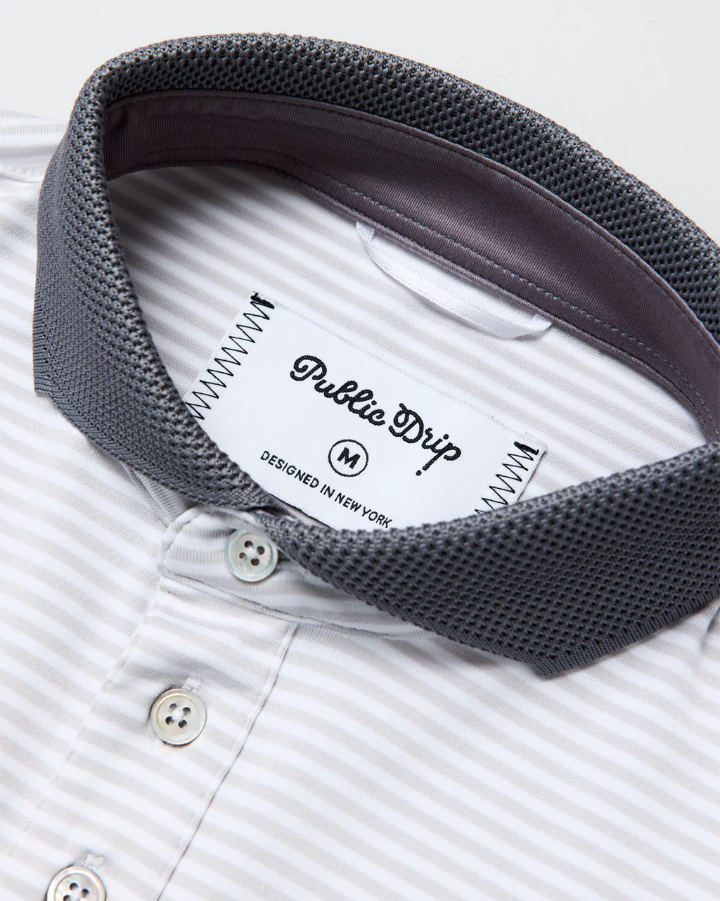 Public Athlete Striped Polo