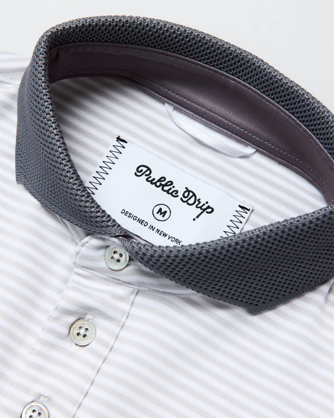 Public Athlete Striped Polo